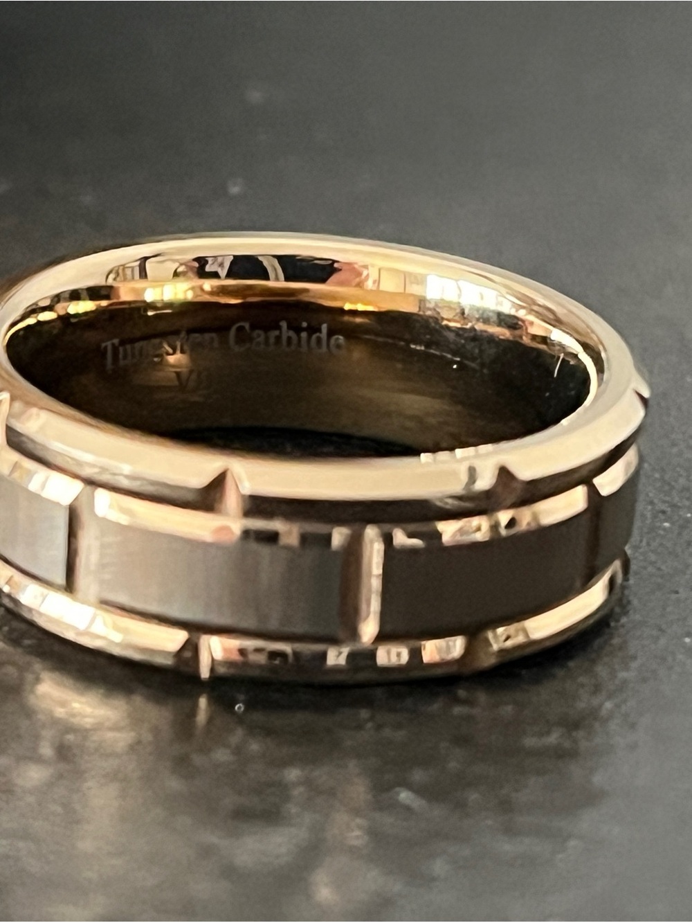 Tungsten Gold Men's Ring